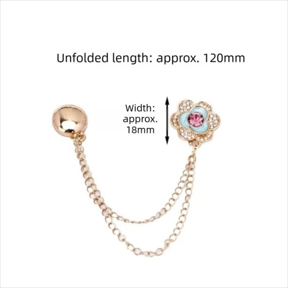 With Chain Magnetic Clothing Clips Legs Cuff Fixing Buttonless Clips Magnet Clips Shirts