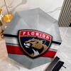 Florida Panthers Fashionable Automatic Opening/Closing Folding Umbrella. Portable and Foldable, Ideal for Gift, Travel, and Daily Use