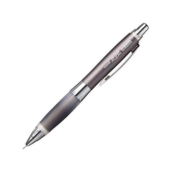 Mitsubishi Pencil Uni Alpha Gel Hard Type 0.5mm Mechanical Pencil, Gunmetallic (M5619GG1P.43) - Shock-Absorbing Gel Grip, Shaker Mechanism,