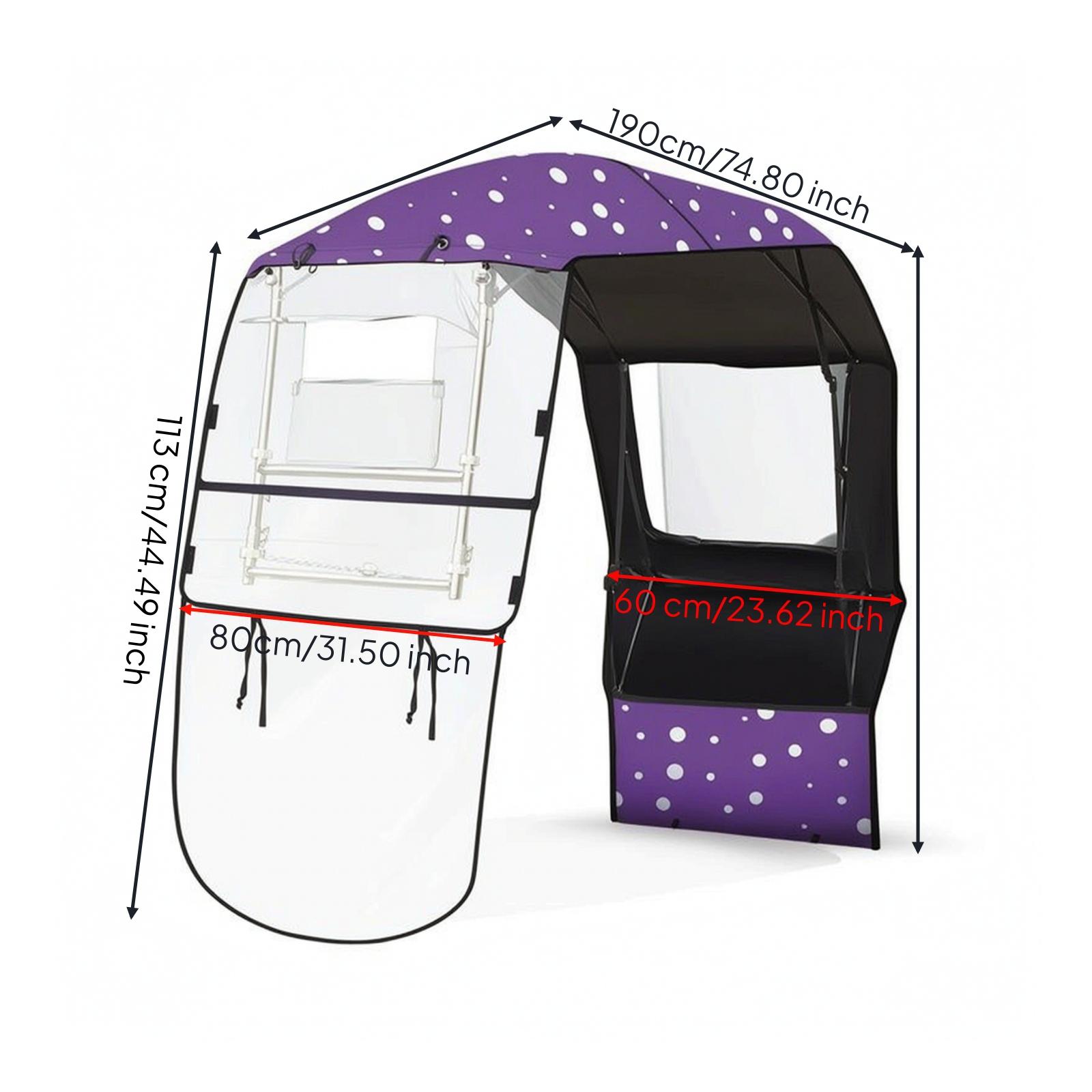 Scooter Rain Canopy with Windshield Quick-Retract
