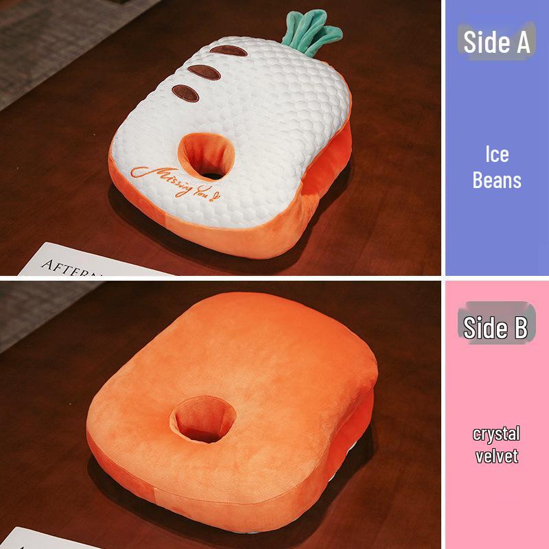 Cartoon Ice Bean Double-Sided Portable Nap Pillow for School and Office 35cm x 28cm x 15cm