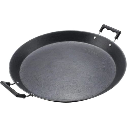 Farigrut Nanbu Ironware Extra Large Iron Pot, Uncoated, for Gyoza, Yakiniku, Frying Pan, Okonomiyaki, Iron Plate, BBQ, Round, Multi-Purpose, Durable,