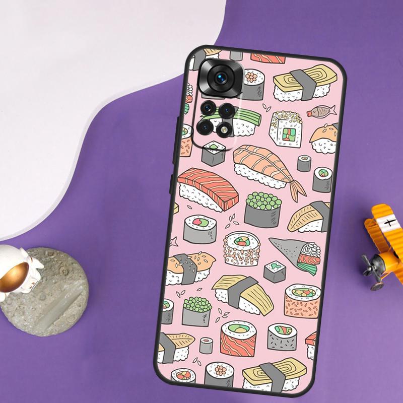 Sushi Case For Xiaomi Redmi Note 13 Pro 14 12 9 10 11 Pro 10S 11S 12S Redmi 13C 14C 10C 12C Cover