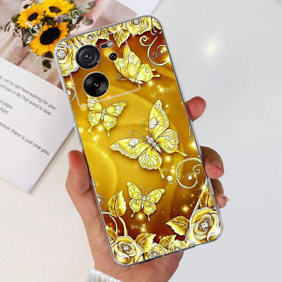 For Xiaomi 13T Pro Case Fashion Flowers Shockproof Soft Silicon Protector Clear Coque For Xiaomi 13T Phone Cases Mi 13TPro Funda