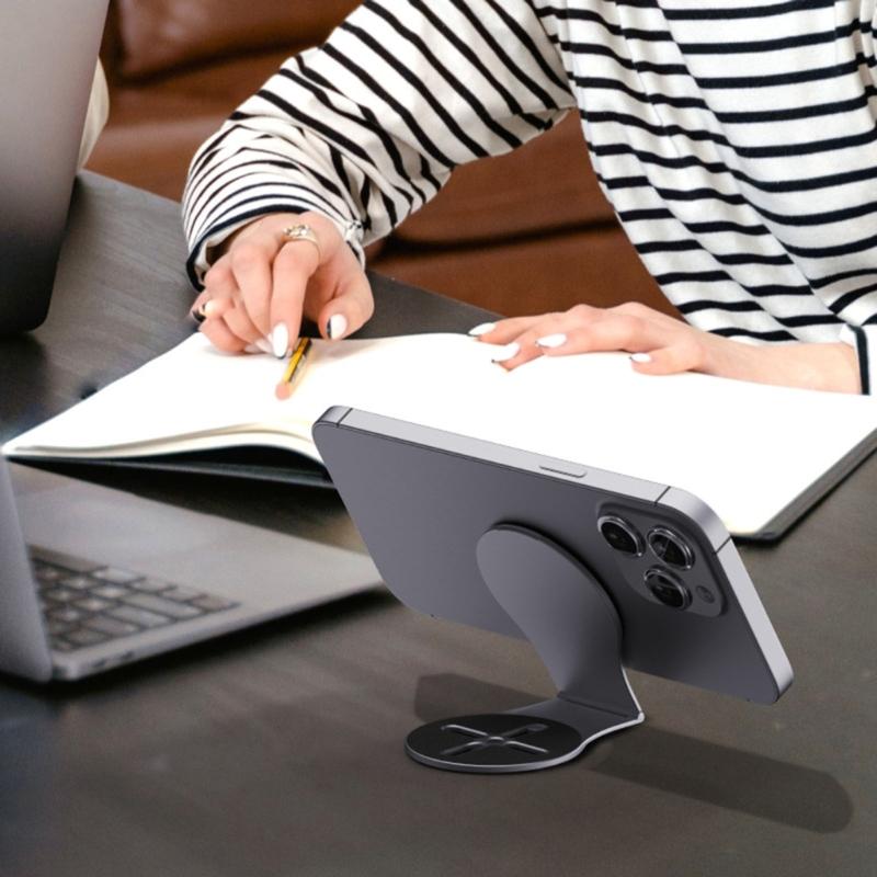 Metal Laptop Phone Stand Magnetic Phone Holder Free Rotation & Double Screen Interaction for Enhanced Productivity