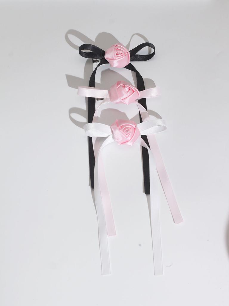 Lystrfac Rose Blume Schleife Haarspange für Frauen Mädchen Hinterkopf Haarspangen Damen Mode Haaraccessoires