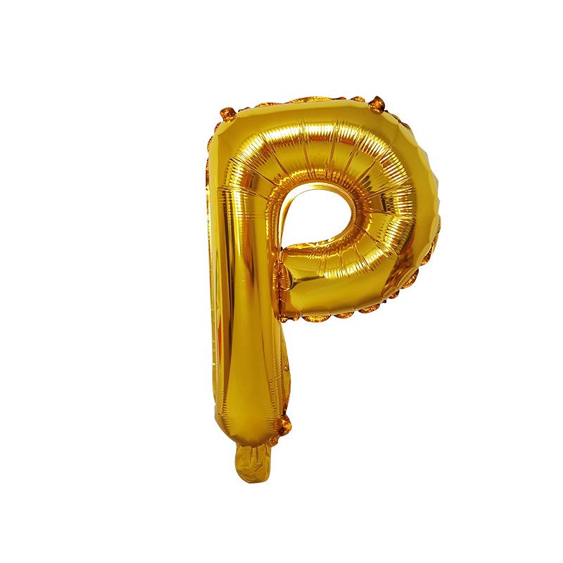 50pcs Letter Balloon Aluminum Foil 50 Cm Bright Gold Silver Aluminum Film Letter Balloon