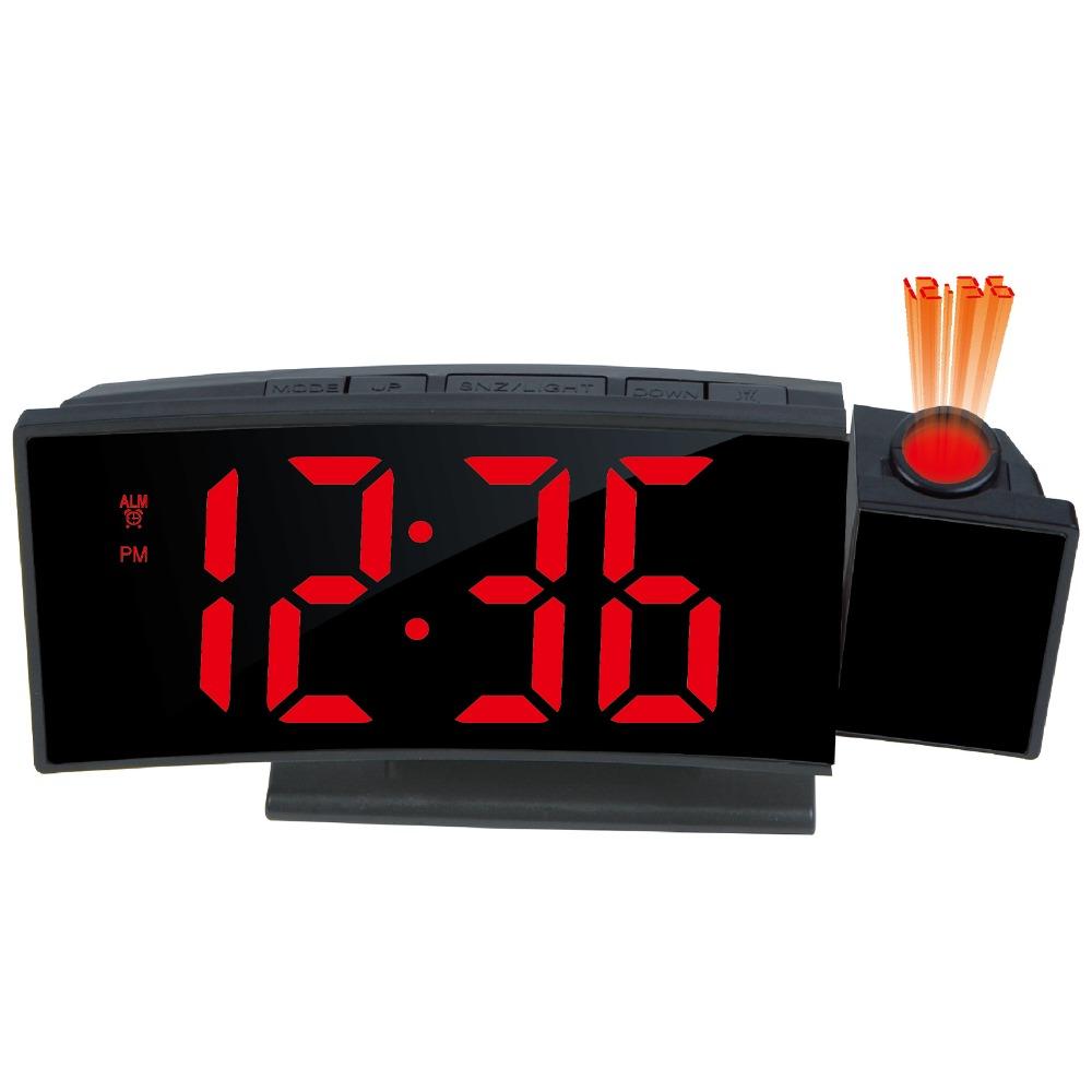 Time Temperature Display LED Alarm Clock Calendar Display Electronic Clock  Home Decor красный
