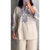 Ensemble Kurta Palazzo en Coton Flex Premium pour Femmes Tenue de Fête Indienne Ensemble Kurti à Cordon
