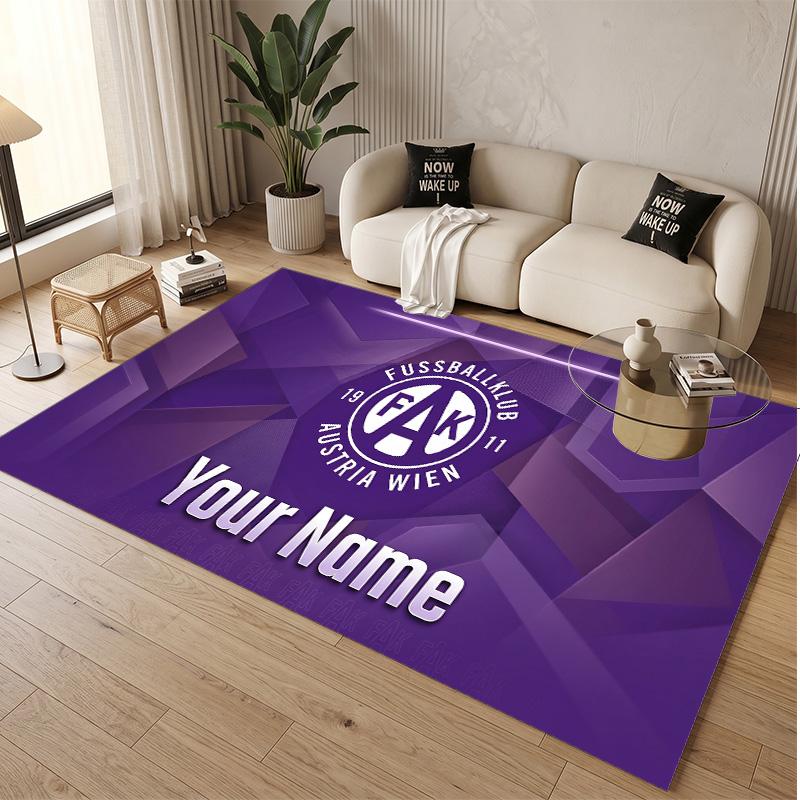 Personalized Crystal Velvet Carpet Austria Wien FC Pattern Non Slip Floor Rug