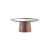 Stainless Steel High Foot Tray Wooden Base Fruit Display Plate New Dessert Plate  Home Decoration