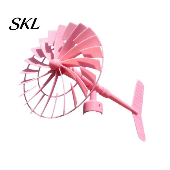 3D Printed Windmill Garden with Weathervane, Colorful Outdoor Yard Stake Hollow Wind Spinner Spinning Blades, UV-Resistant Ornament for Lawn