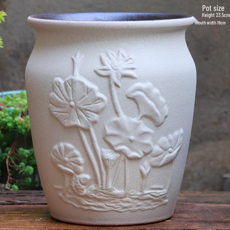 Sonderangebot: Retro Terrakotta Hoher Blumentopf für Sukkulenten oder Rettich