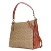 Used COACH Shoulder Bag Signature 597 PVC/leather Last Brown