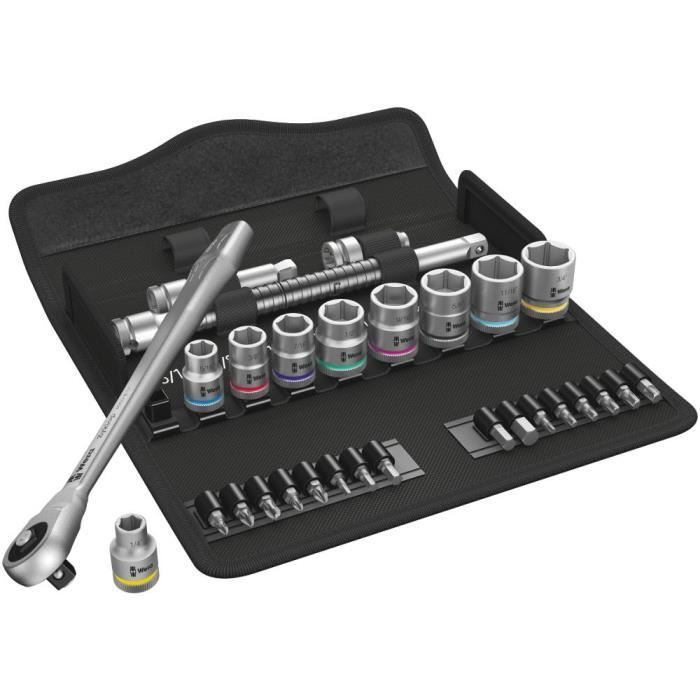 Jeu Cliquet Wera 8100 SB 10 Zyklop Metal 3/8" - 29 Pièces