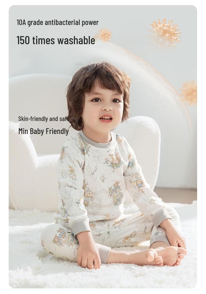 Weibeilu A-Grade Pure Cotton Baby Autumn/Winter Pajama Set, Trousers & Home Clothes