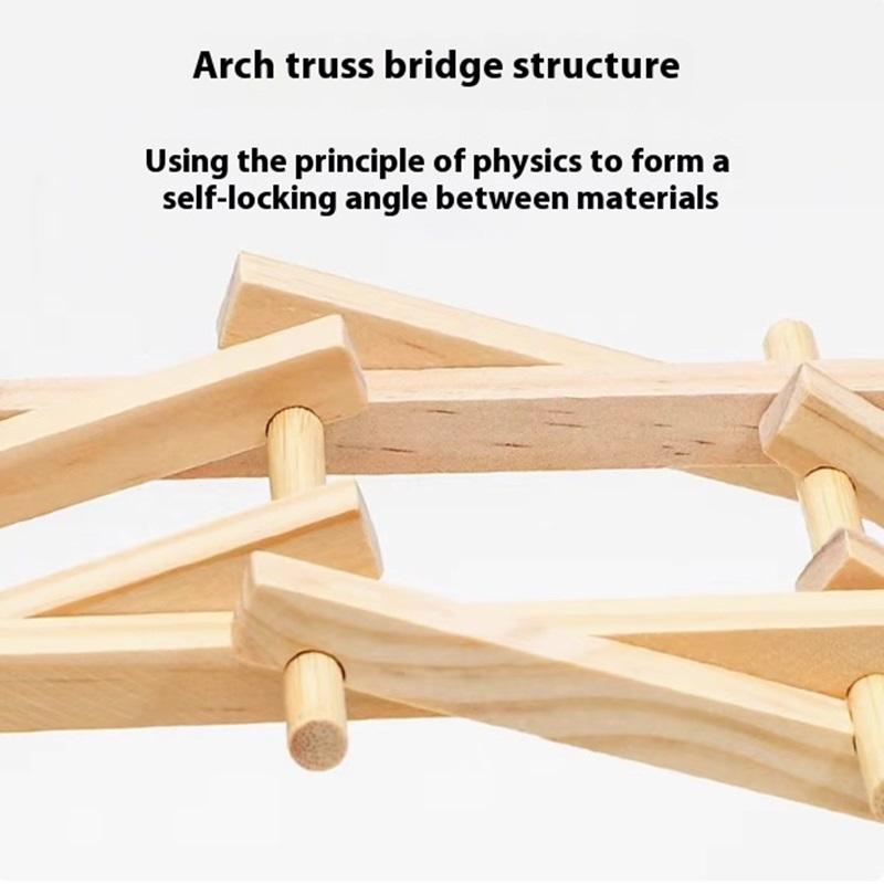 Diy Building Assembly Model Kits Wood Craft Bridge  Model Montessori Educational Science Learning Experiment Children Toys Game