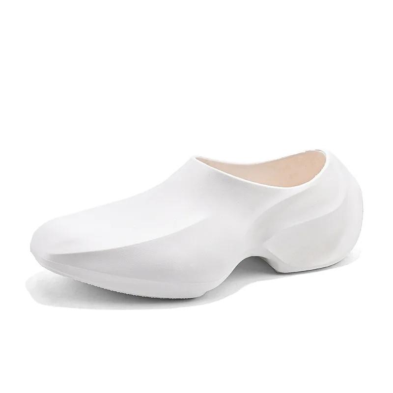 Fashionable Casual Soft Bottom EVA Slippers For Men Spring Summer Hollow Out One Step Lazy Shoes Low Top Casual Slippers