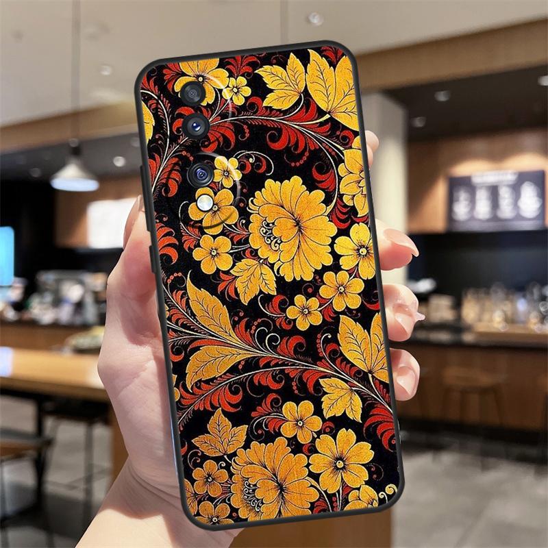 

Russian Scarf Floral Case For Honor Magic 5 6 7 8 Pro Honor 200 400 50 70 90 Lite X8b X8c X9b X9c X9d Win RT Cover Honor 90 Lite