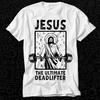 Jesus The Ultimate Deadlifter Gym Working Out Fitness T Shirt 564