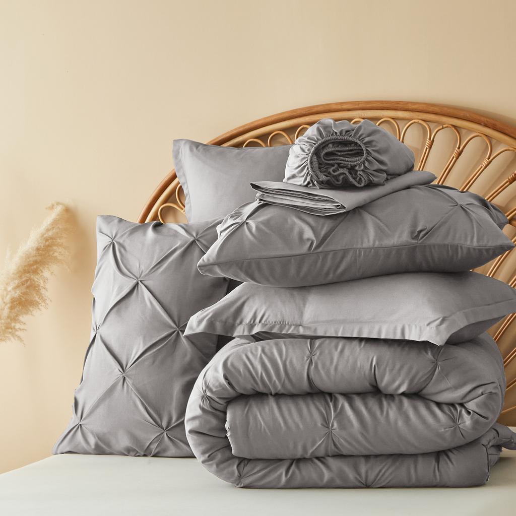 5-Pc/7-Pcs Comforter Set -  Queen Bed In A Bag With Comforters, Sheets, Pillowcases Queen King Full Twin
