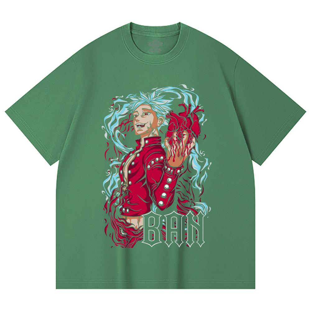 230 Gsm 100% Cotton Seven Deadly Sins V1 Ban Print Unisex Heavy Cotton T Shirt