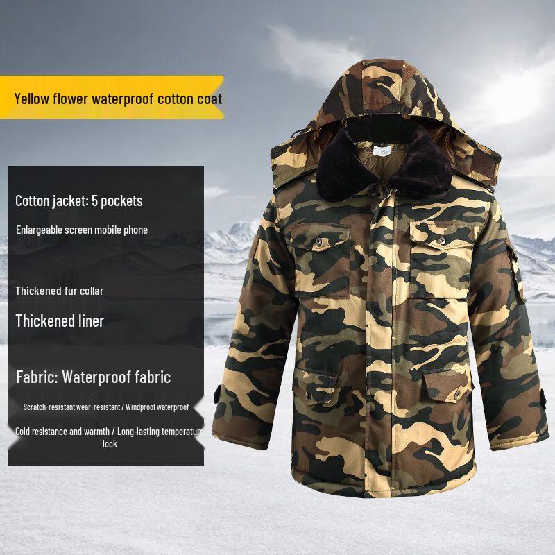 Men s Heavy-Duty Winter Cotton Overcoat XL-5XL