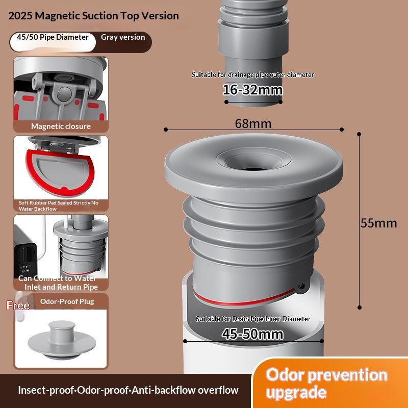 Кільце-ущільнювач каналізаційного отвору для ванної кімнати, проти запаху, герметичне, заглушка для каналізаційної труби кухонної мийки, з'єднувач-заглушка для підлогового зливу пральної машини, 1 шт.