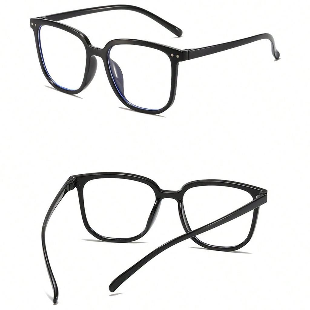 Damenaugen, Herrenaugen, modische Brillen mit schwarzem Rand, Anti-Blau-Augen