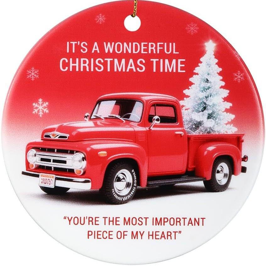 Круглые Керамические Рождественские Украшения - Односторонние/Двусторонние Печатные Подвески