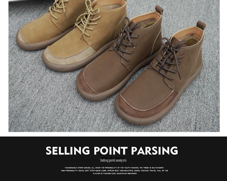 Men's British Style Martin Boots - New Winter Non-Slip Retro Cowhide Loafers