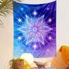 Mandala Flower with Cosmic Starry Background Patterned tapestry home decor, suitable for bedroom and living room, gift