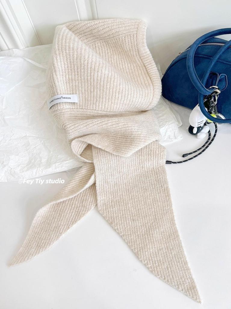 Korean Style Knit Hat & Scarf with Ear Protection - Women's Winter Balaclava