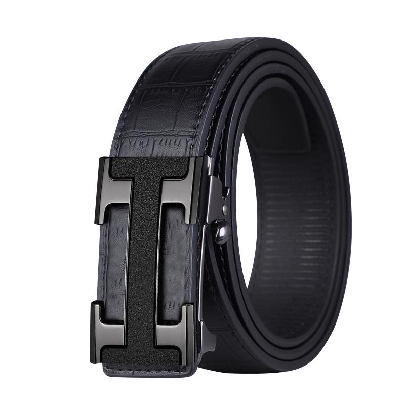 Cintura da uomo in vera pelle con fibbia automatica - Alla moda, Versatile per l'uso in ufficio o casual