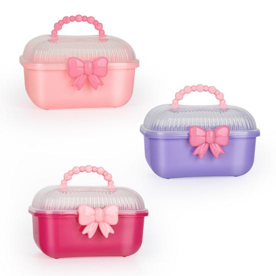 Portable Nail Tool Box Large Capacity Double Layer Multipurpose Hairpin Storage Case Jewelry Organizer