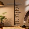 Cross Wall Decor Christian Metal Hangable Scripture-Inspired Design Jesus Cross For Living Room Bedroom Entryway Church Wedding
