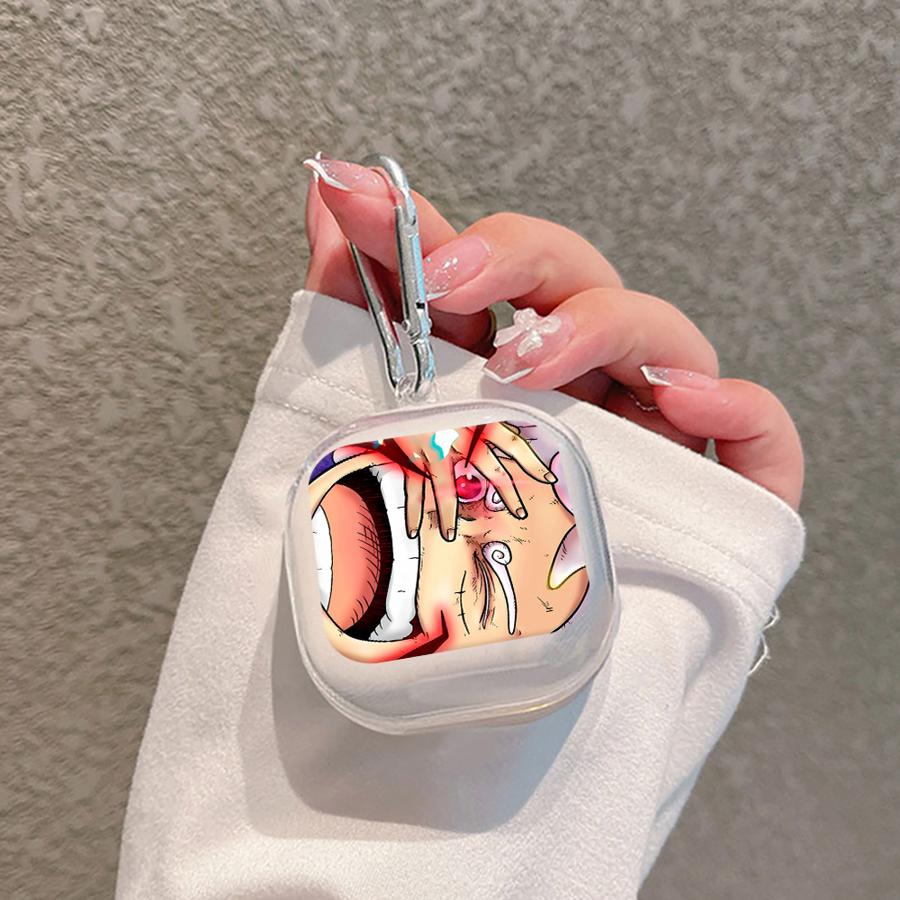 ONE PIECE Luffy Hülle Für Samsung Galaxy Buds 3 FE 4Pro 2Pro 2 3Pro Live 4 Pro Klare Kopfhörerhüllen Abdeckung Mit Haken