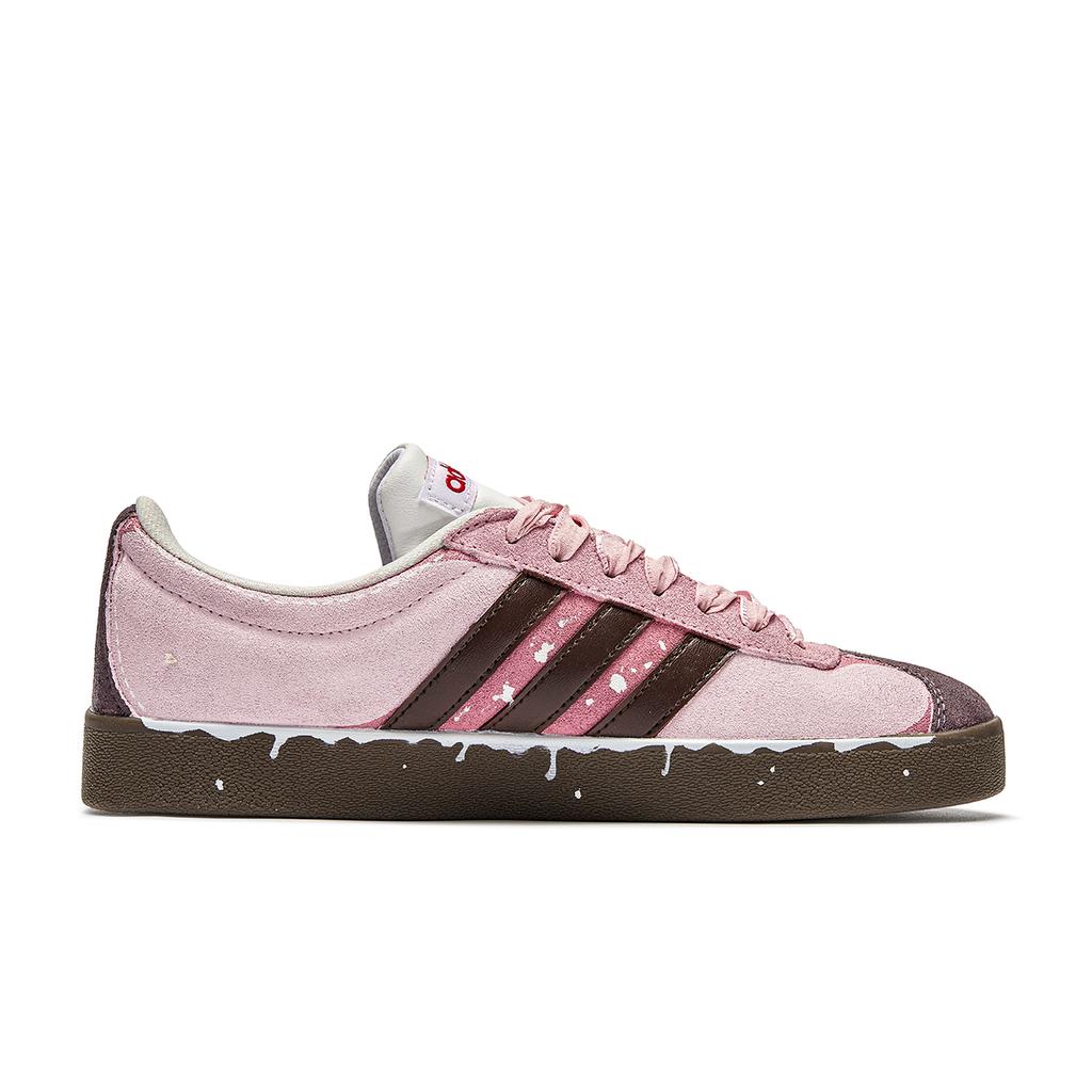 Adidas Neo VL Court Lifestyle Awakening, Cream Pink Cushioning Low top Skateboard Shoes Unisex Pink Brown HQ1802(Team1173-)