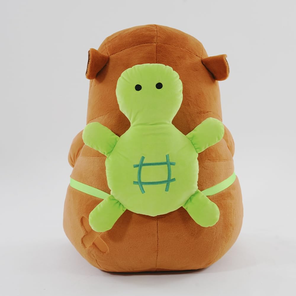 Clearstone Capybara Plush Toy, Chavimaru Turtle, 60cm, Brown