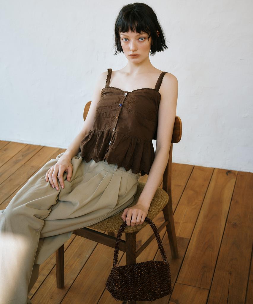 GREENBUTTER Relaxed Classic Pintuck Pants (Beige)