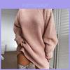 Knit Dress For Women With High Neck And Drop Shoulder In Cotton Blend For Casual Autumn Winter Wear