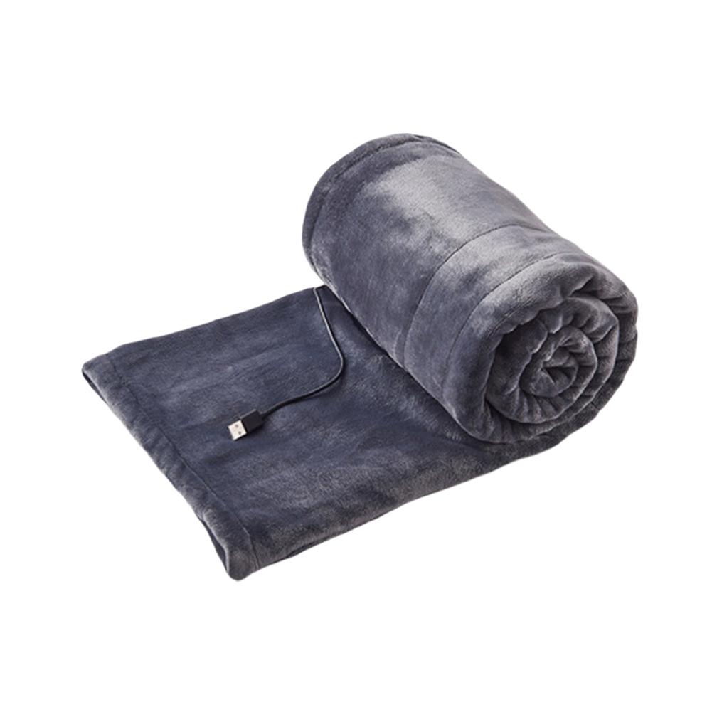USB Charging Electric Flannel Heating Blanket 5V Single Office Warmer Detachable Cover Machine Washable Power Bank Compatible