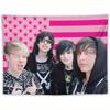 VIKAMA Europäische und Amerikanische Emo Band Wandteppich Rosa Flagge Punk Stil Rock Zimmer Dekoration Wandtuch Zimmer Dekoration