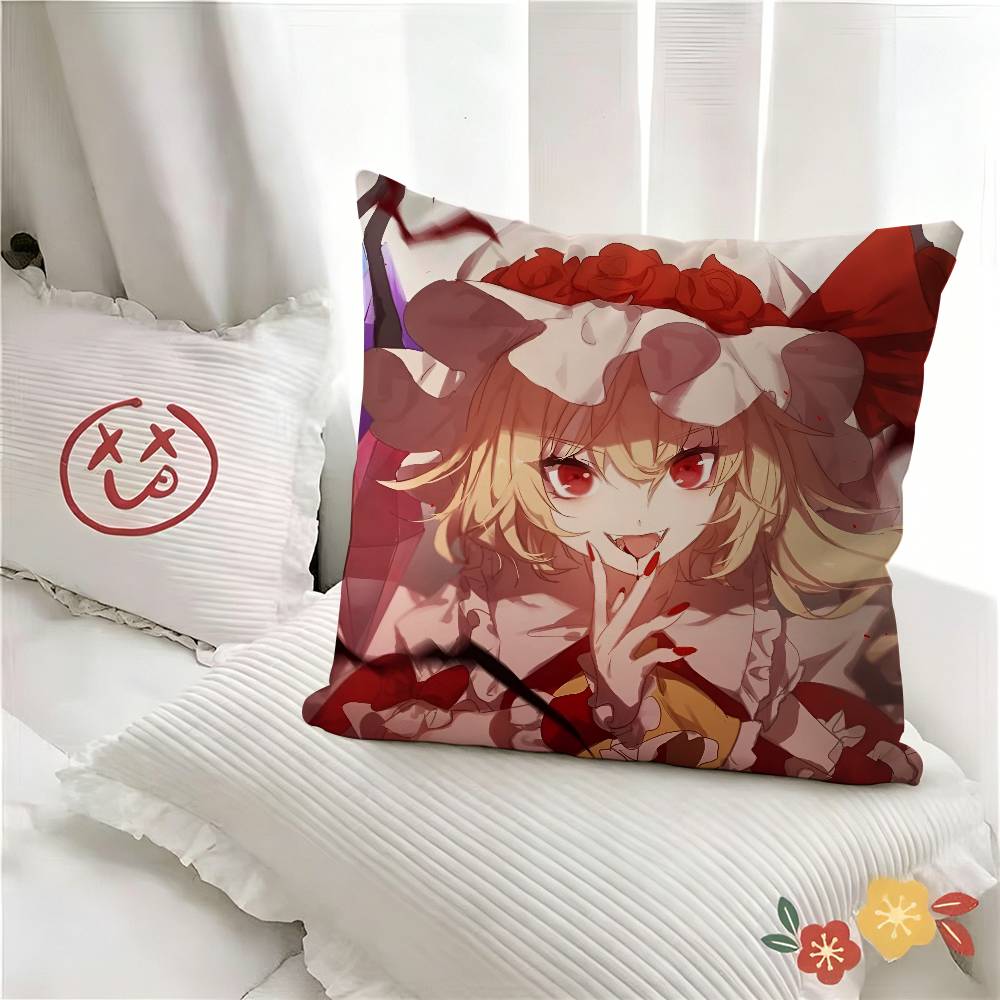Pc Cartoon Flandre Scarlet Pillow Case Fashion Square Pillowcase Bedroom Sofa Room Ins Decoration Leisure
