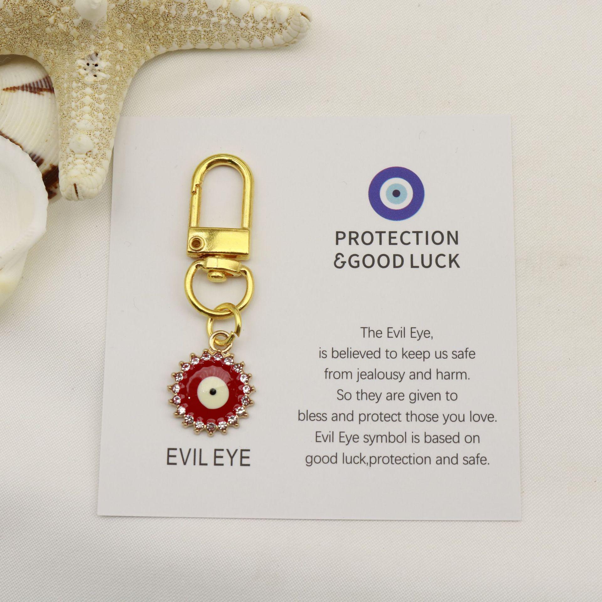 Blue Evil Eye Good Luck Keychain Pendant