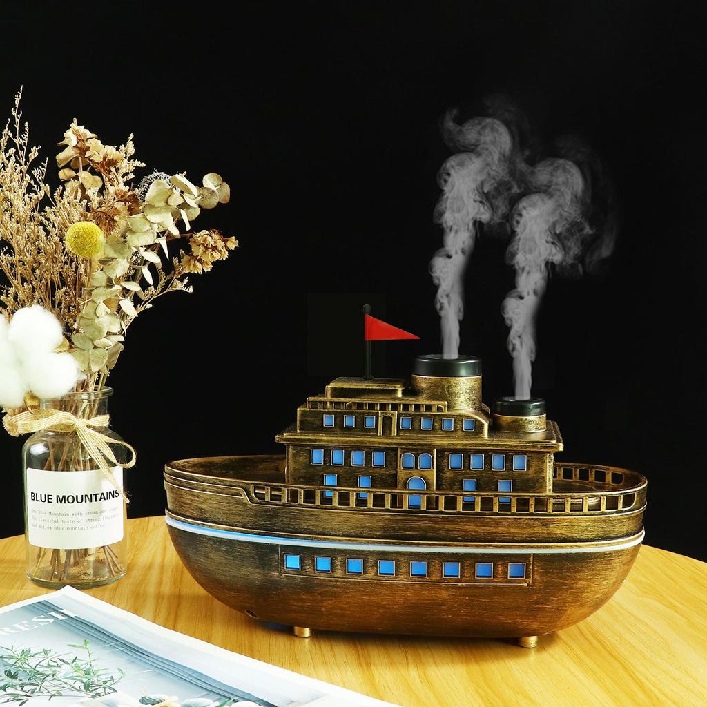 USB Aroma Diffuser with Seven-Color LED Light - Creative Home Humidifier and Air Moisturizer Gift