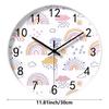 Colorful Kids Teaching Wall Clock Quiet Battery Operated Telling Time Learning Clock for Bedrooms Playrooms Classrooms