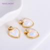 18K Gold Plated Round/Heart Charms Transparent Crystal Pendant For Necklace Making Supplies DIY Jewelry Making Accessories