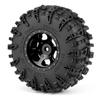 RCMAZO 4-Piece 1.3" Beadlock Wheel and Tire Set, 70mm Rubber Crawler Tires and 1.3" Aluminum Beadlock Wheel Hubs for 118 TRX4M, 124 SCX24, and FCX24