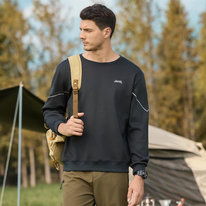 Jeep Men's Fleece Round Neck Sweatshirt